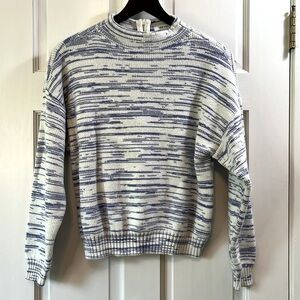 Nine West Mock Neck Thick Knit Sweater w/ Ribbed Trim - Size Medium